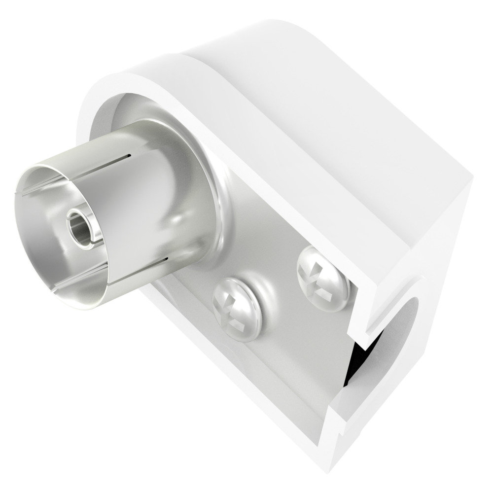 hama® Antennen-Kupplung, Koax-Winkel, schraubbar