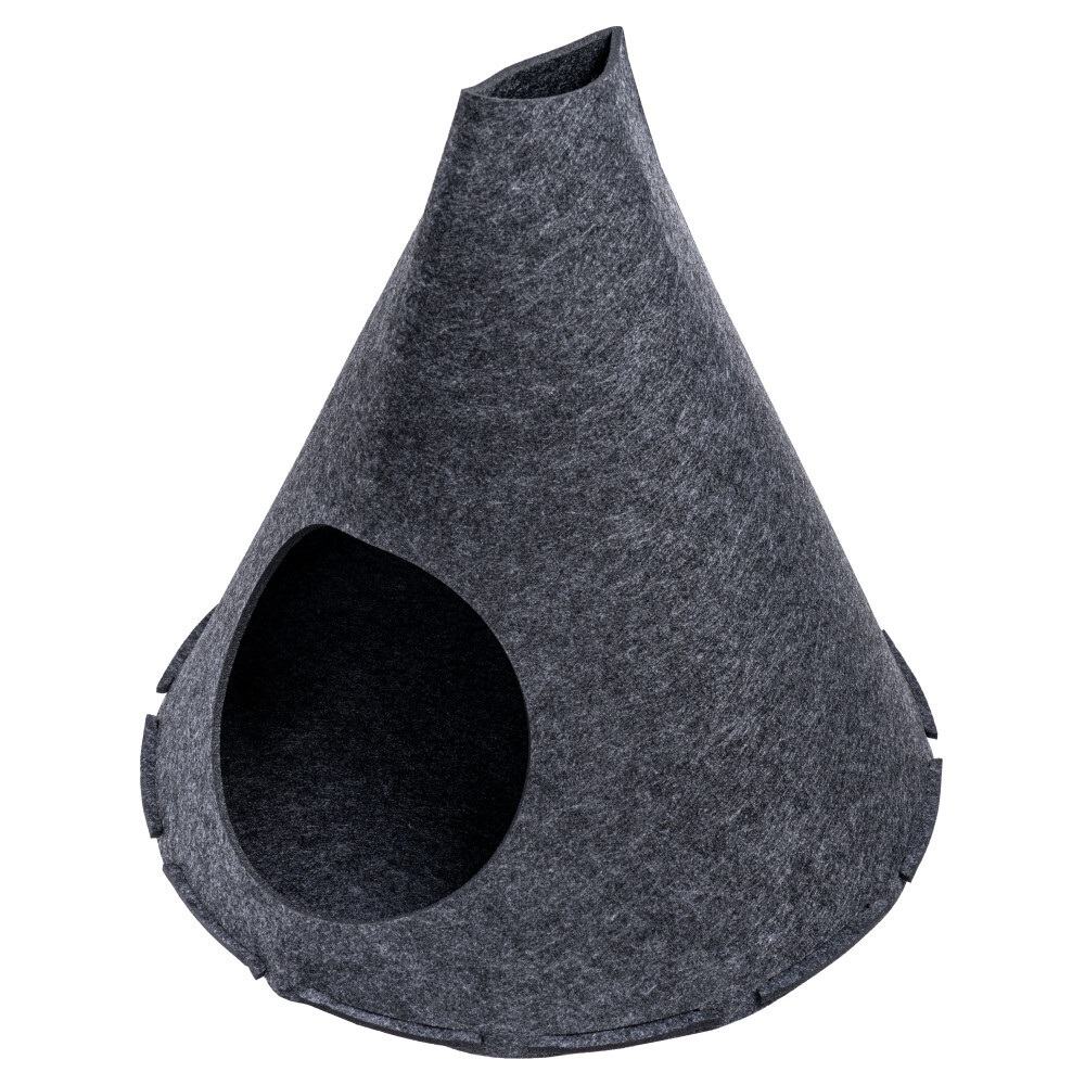 Katzenzelt zusammenfaltbar Ø 49 x 47cm aus Filz - B-Ware image number 1