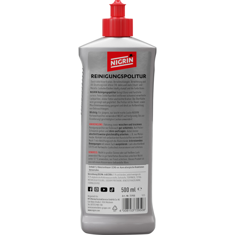 Nigrin Reinigungs-Politur 500 ml, fl&uuml;ssig image number 1