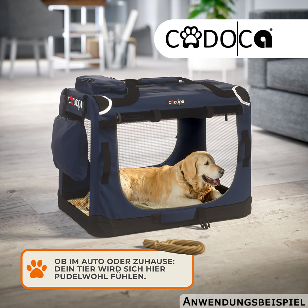 Tiertransportbox M 60 x 42 x 44 cm Navyblau image number 5