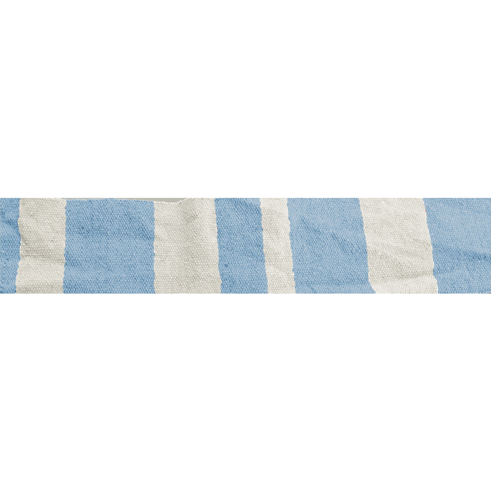 Hängesessel aus Polyester blau-weiß gestreift mit Holzstab image number 3