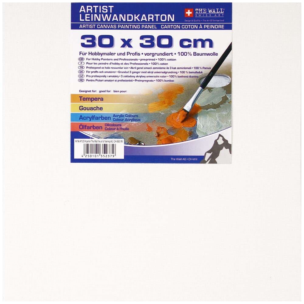 The Wall Artist Leinwandkarton 30 x 30 cm in Weiß