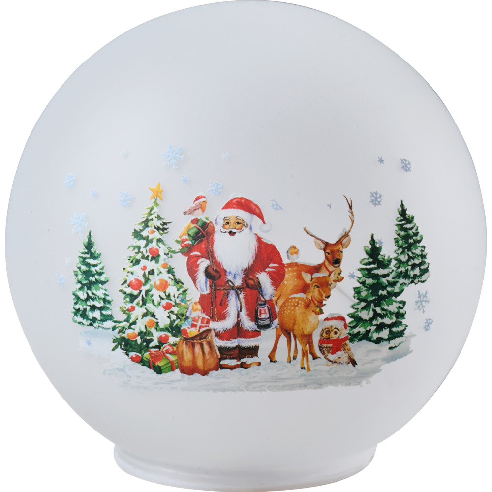 LED-Glaskugel mit Weihnachtsmotiv, 3-fach sortiert image number 2