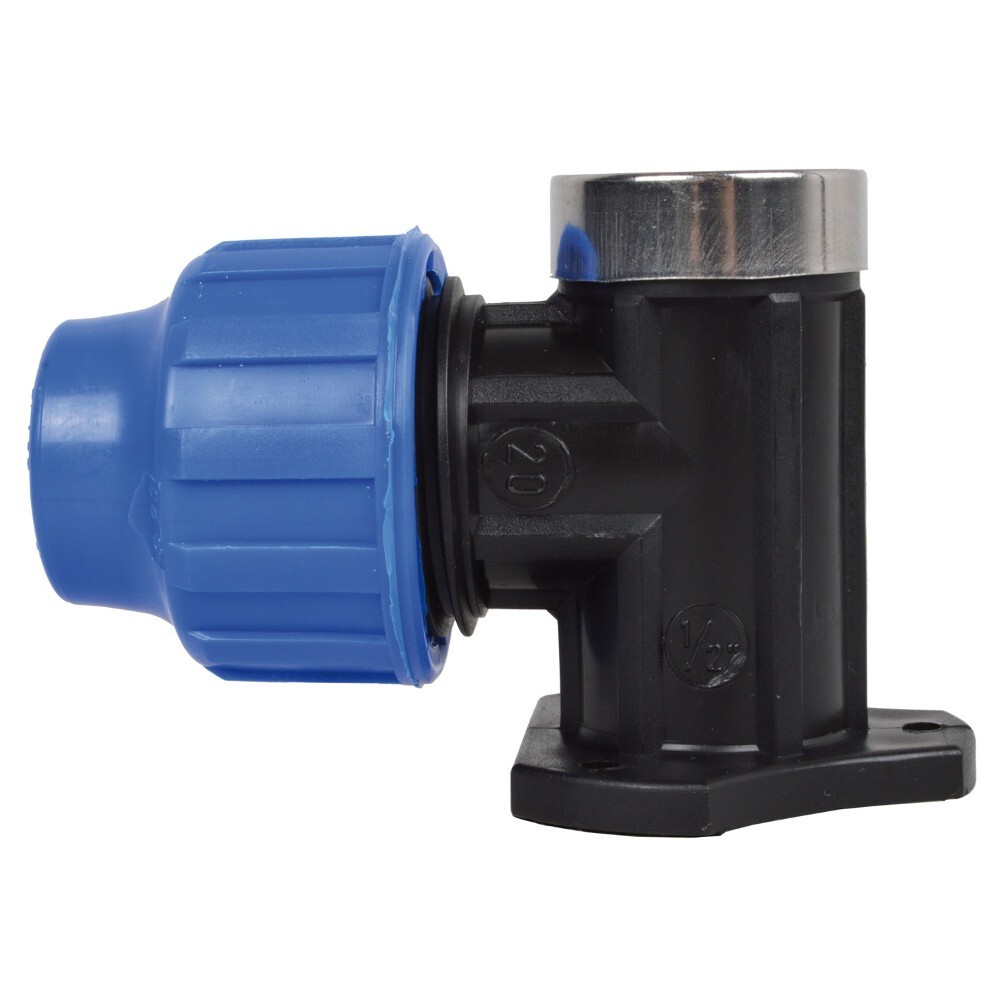 Wandscheibe 3/4''IG x 25 mm PP Kunststoff für HDPE-Rohr