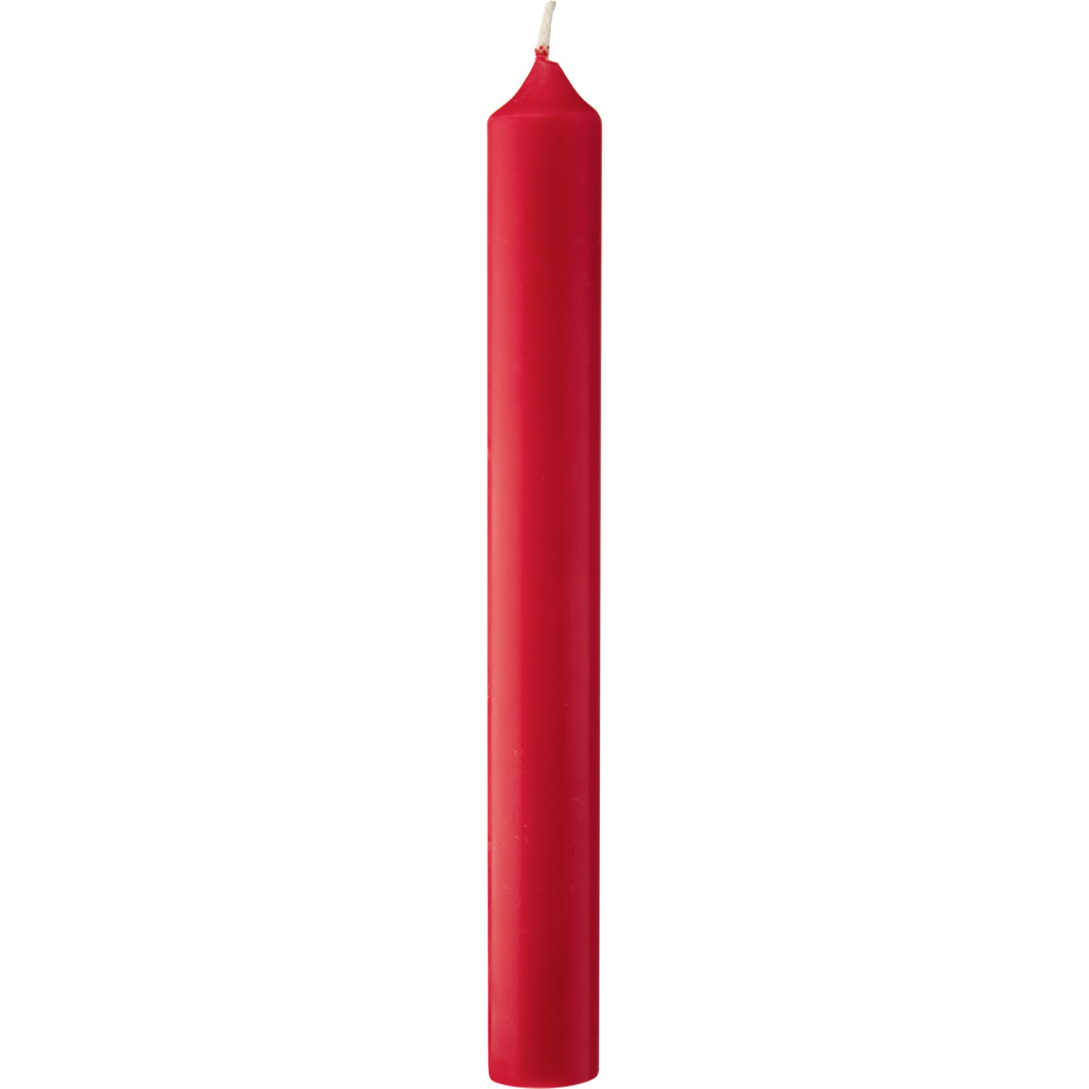 Stabkerzen-Set 8 Stück Ø 19 cm aus Echtwachs in Rot image number 1