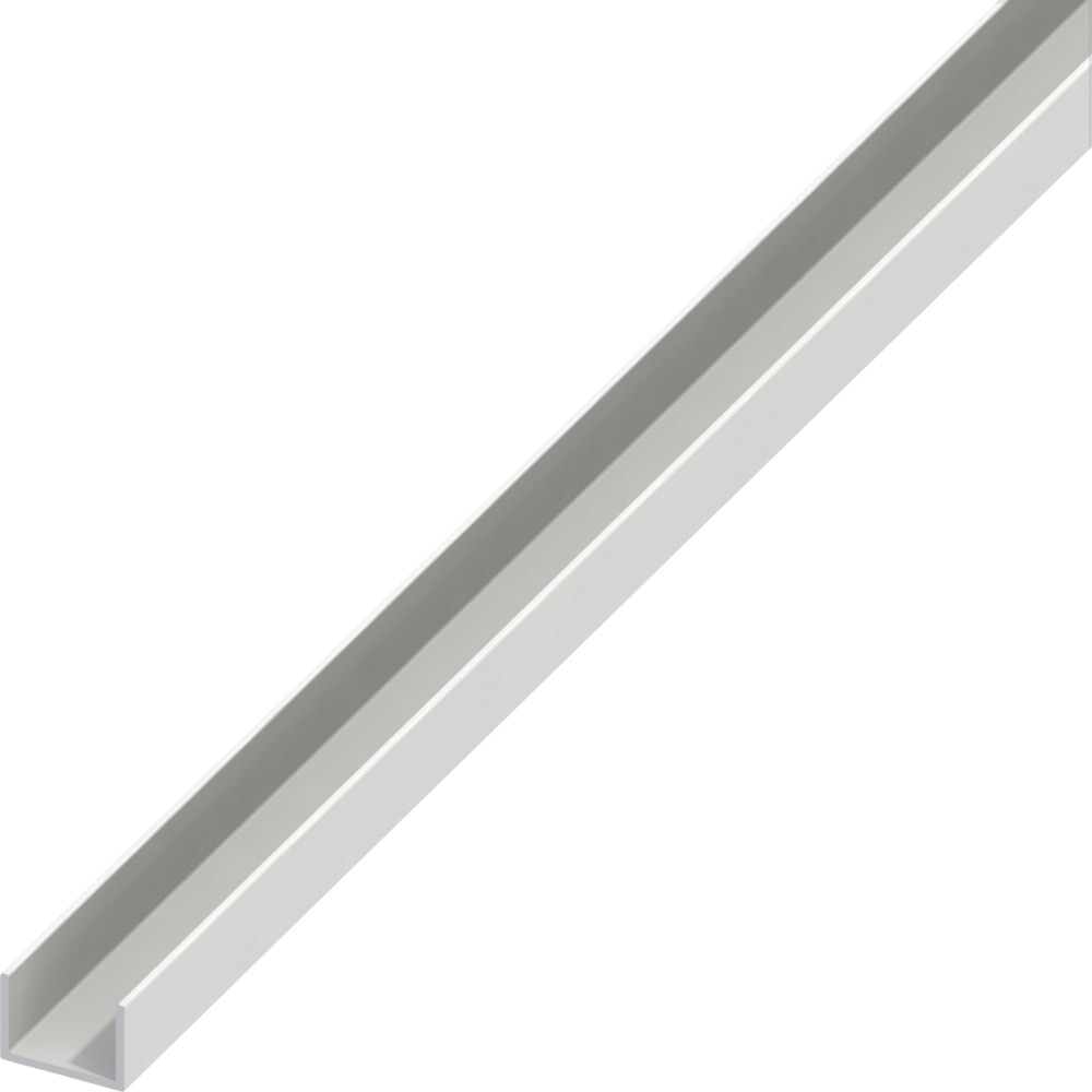 U-Profil PVC 2000 x 10 x 21 x 1 mm wei&szlig;