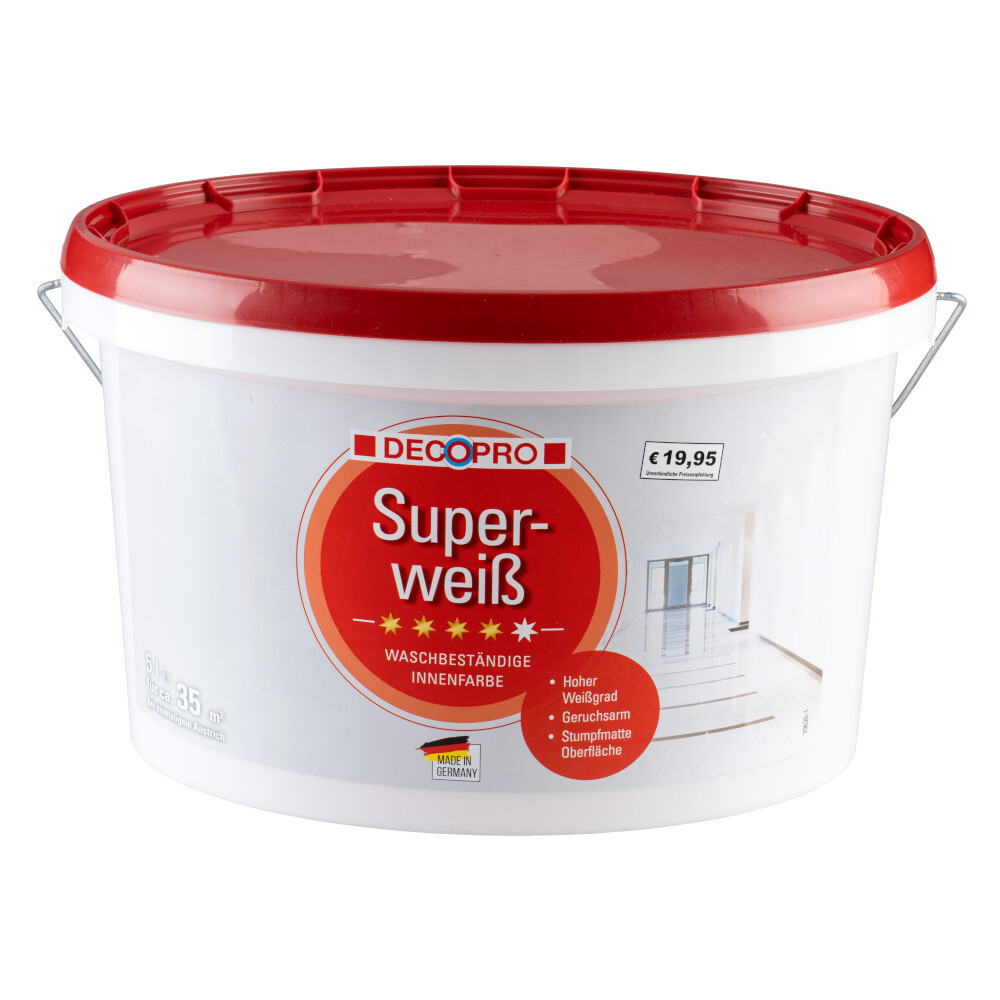 DECOPRO Superweiß 5 Liter matt hochdeckend image number 0