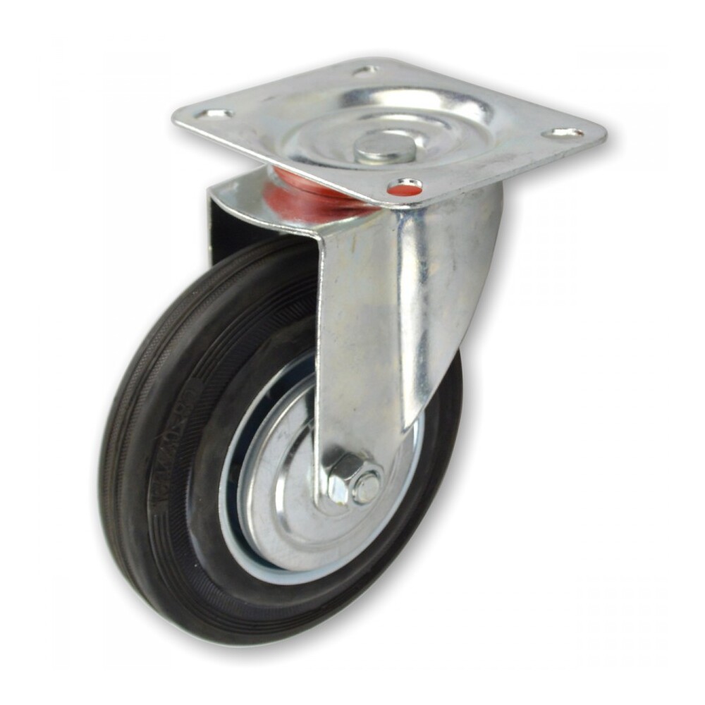 Lenkrolle Ø200mm Tragkraft 150kg Vollgummi Transportrolle Laufrolle