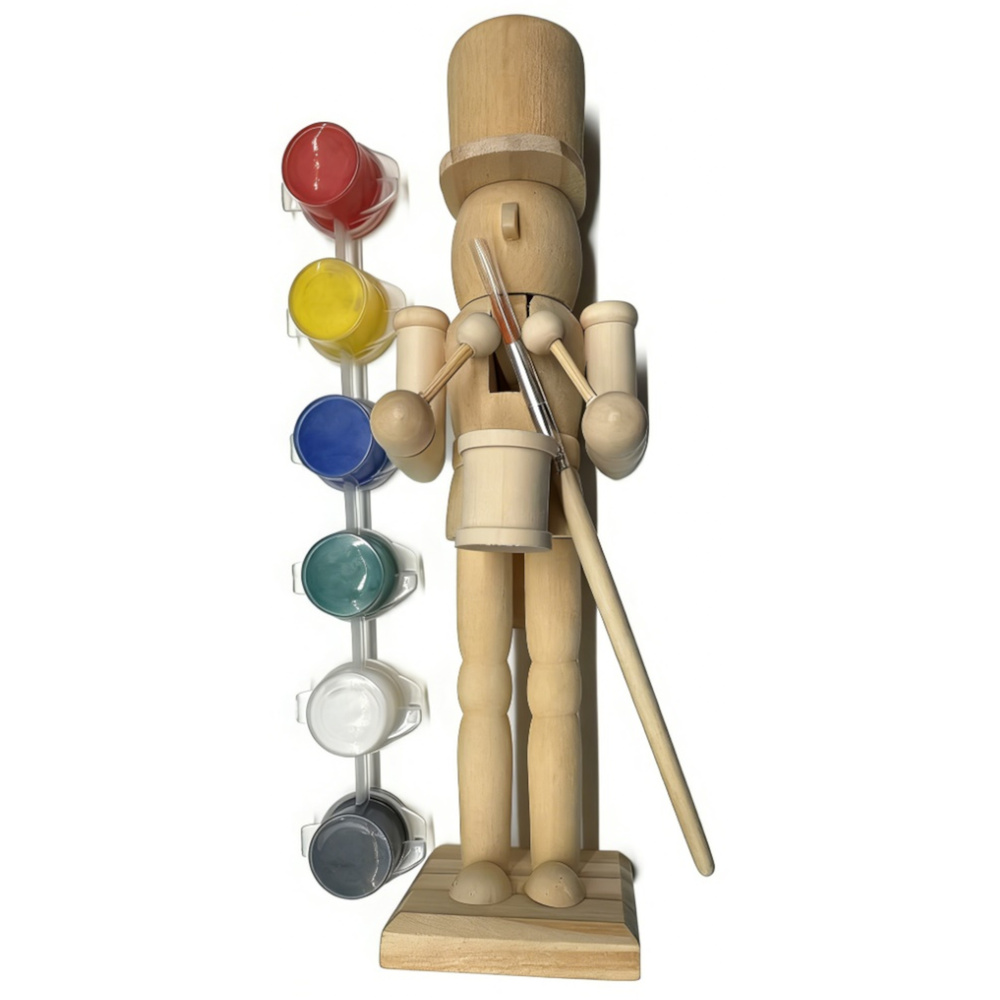 Standdeko Nussknacker 16 cm bemalbar