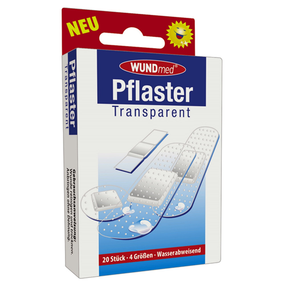 Pflaster 20 Stück transparent in 4 verschiedenen Größen
