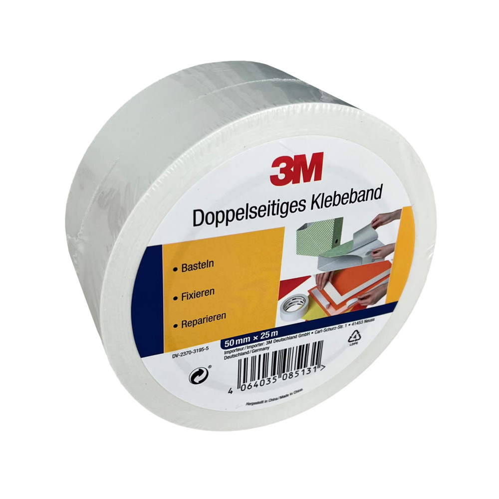 3M Doppelseitiges Klebeband 50 mm x 25 m image number 0