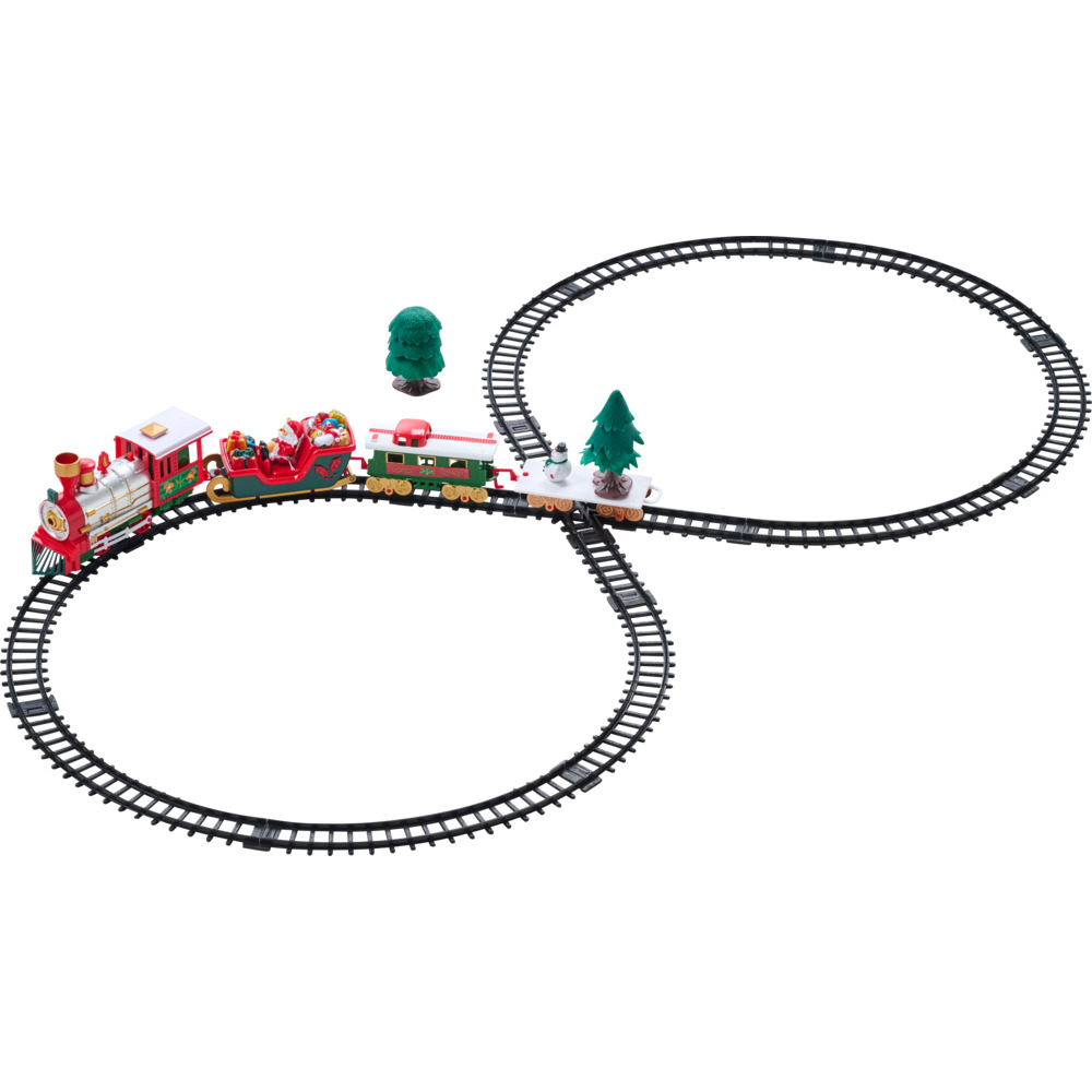 Weihnachtszug-Set mit Licht und Musik 22-teilig