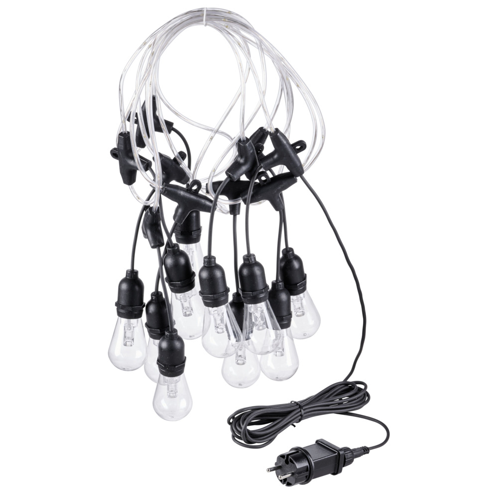 LED-Lichterkette 10 m warmweiß mit 10 Glühbirnen image number 1