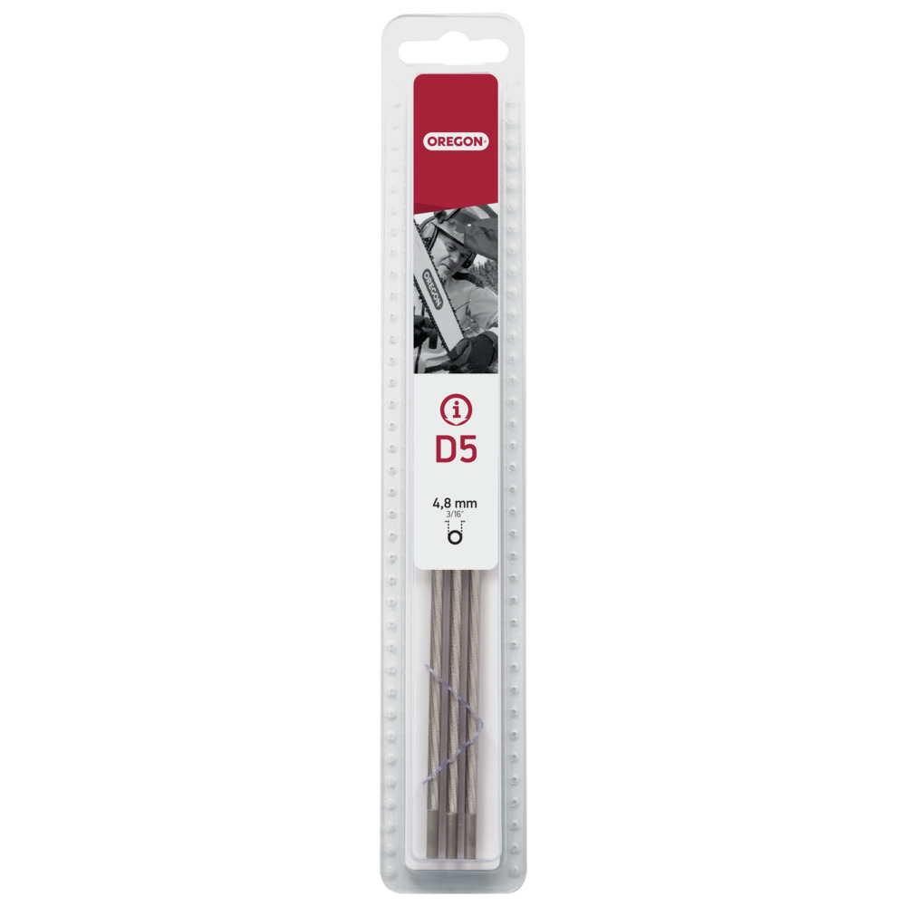 Rundfeilen 4,8 mm 3er Pack f&uuml;r S&auml;geketten mit Doppelhieb image number 1