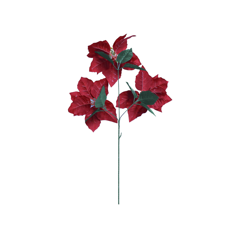 Deko-Weihnachtsstern mit 3 Bl&uuml;ten 57 cm - sortiert image number 2