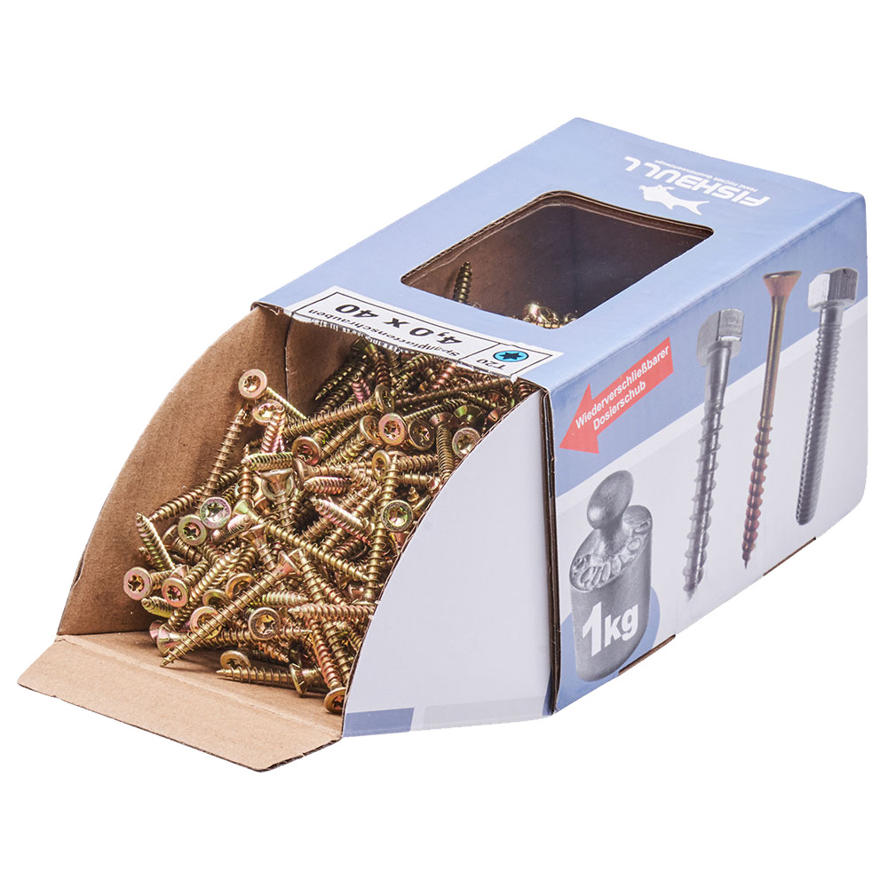 Spanplattenschraube 4x40 mm IVZ 1kg FISHBULL-Pack Senkkopf Vollgewinde image number 3