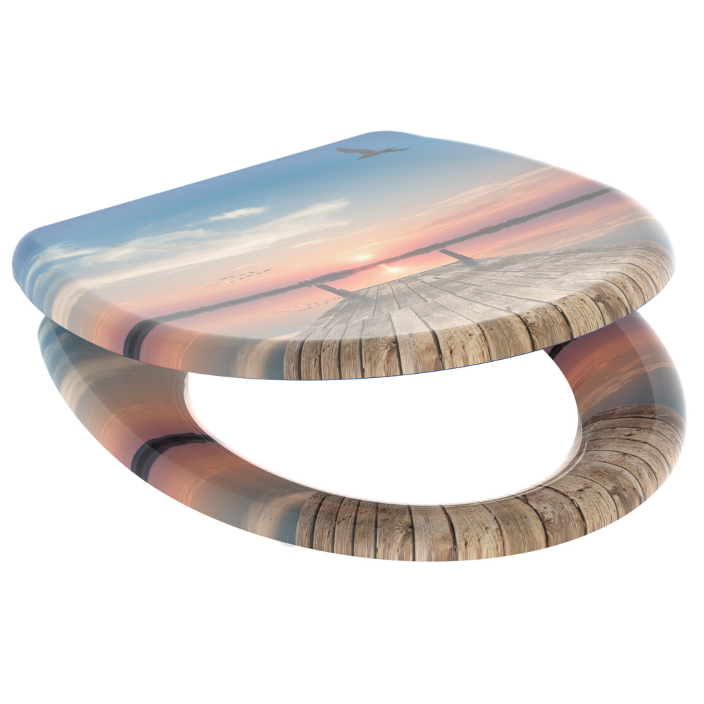 WC-Sitz Absenkautomatik Schnellverschluss Sunset Sky image number 1