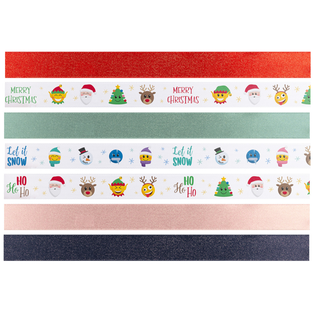 Geschenkband Weihnachten, 3 m x 25 mm