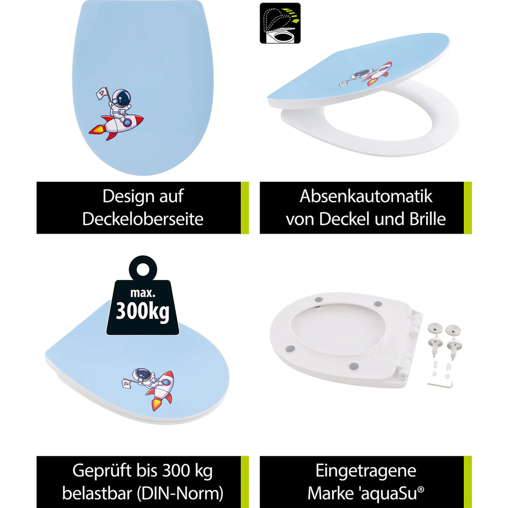 WC-Sitz AquaSu Spaceman mit Absenkautomatik image number 7
