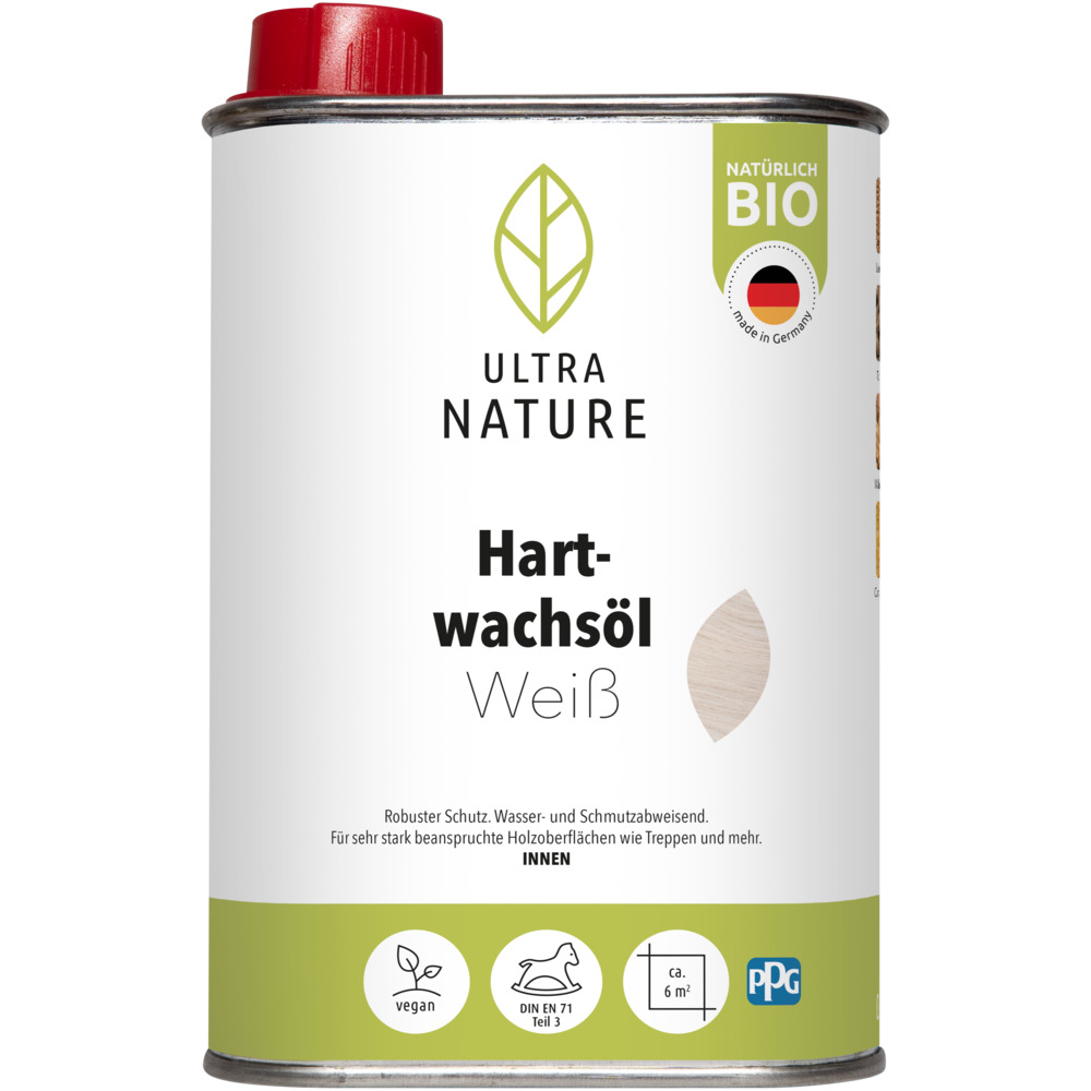 ULTRA NATURE Hartwachsöl weiß 250 ml image number 0