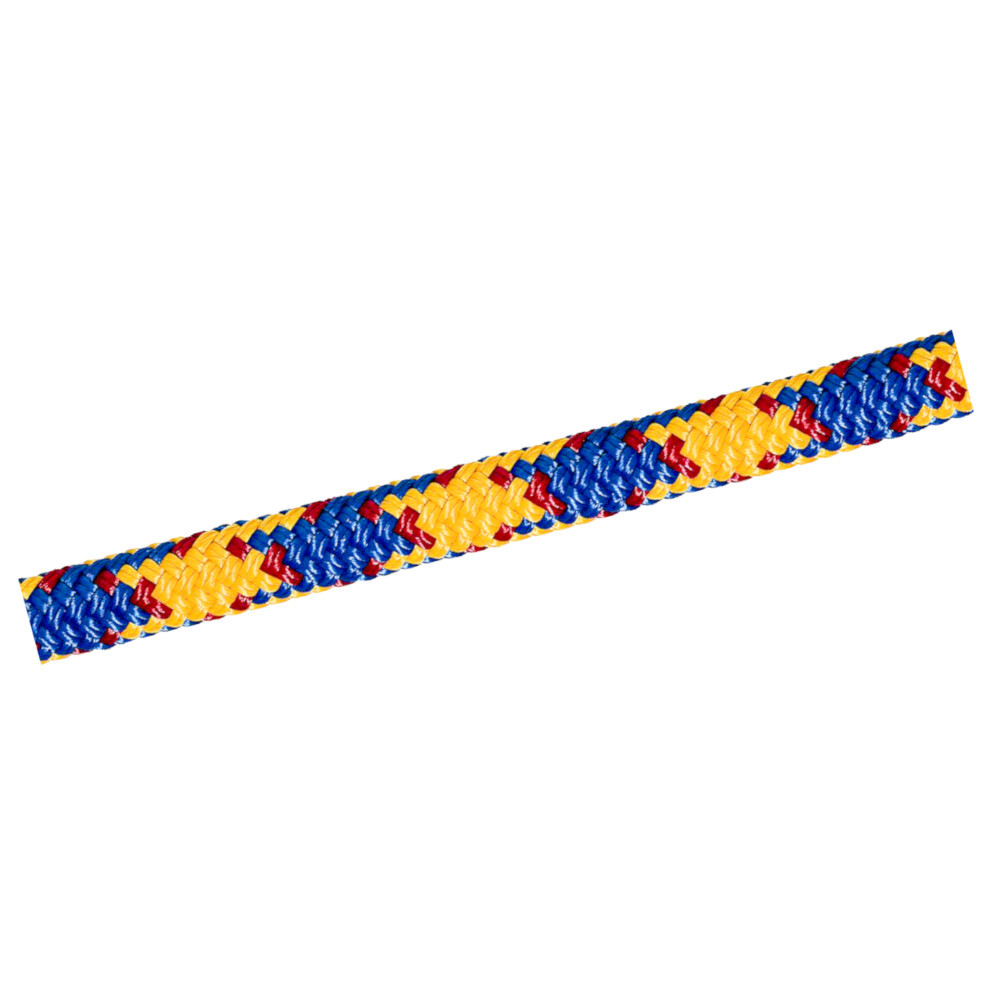 Polypropylenseil gelb-blau-rot, 16-fach geflochten, 10mm Durchmesser image number 0