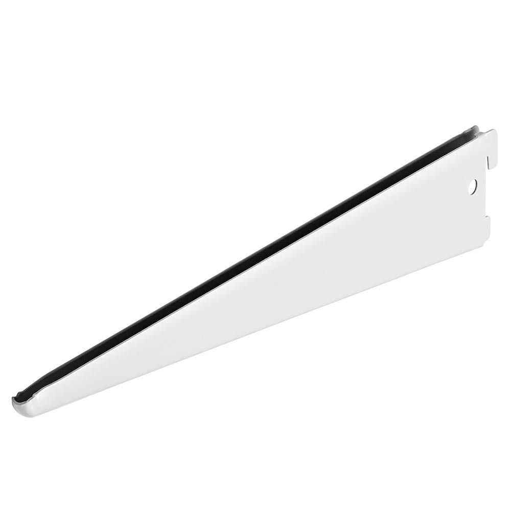 Regalbodenträger 370 mm 2-reihig aus pulverbeschichtetem Stahl in weiß image number 0