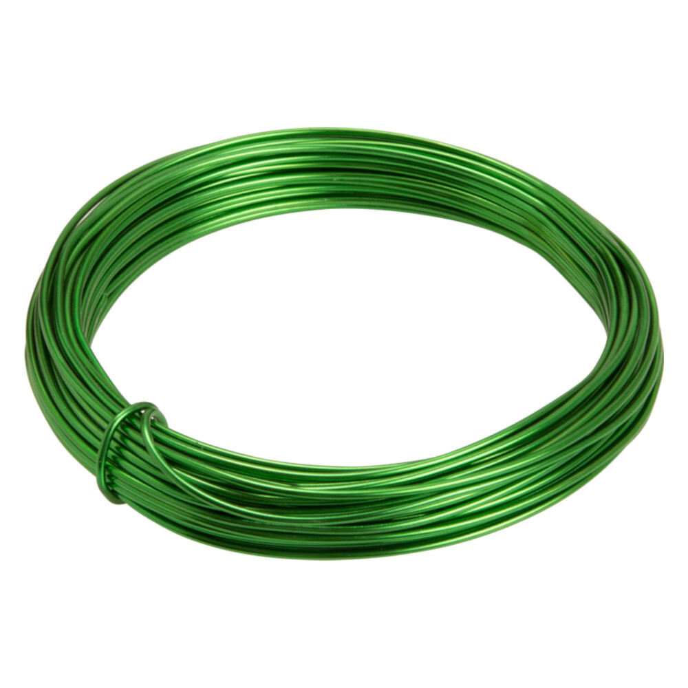 Bindedraht 12 m grün, aus Aluminium