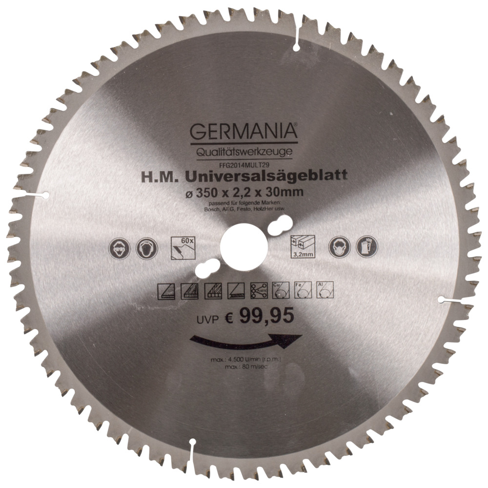 HM Multi-Sägeblatt 350x30mm 60Zähne universal image number 0