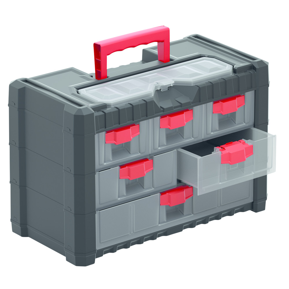 Werkzeugkoffer Multicase mit Kunststoffrahmen und 6 Fächern
