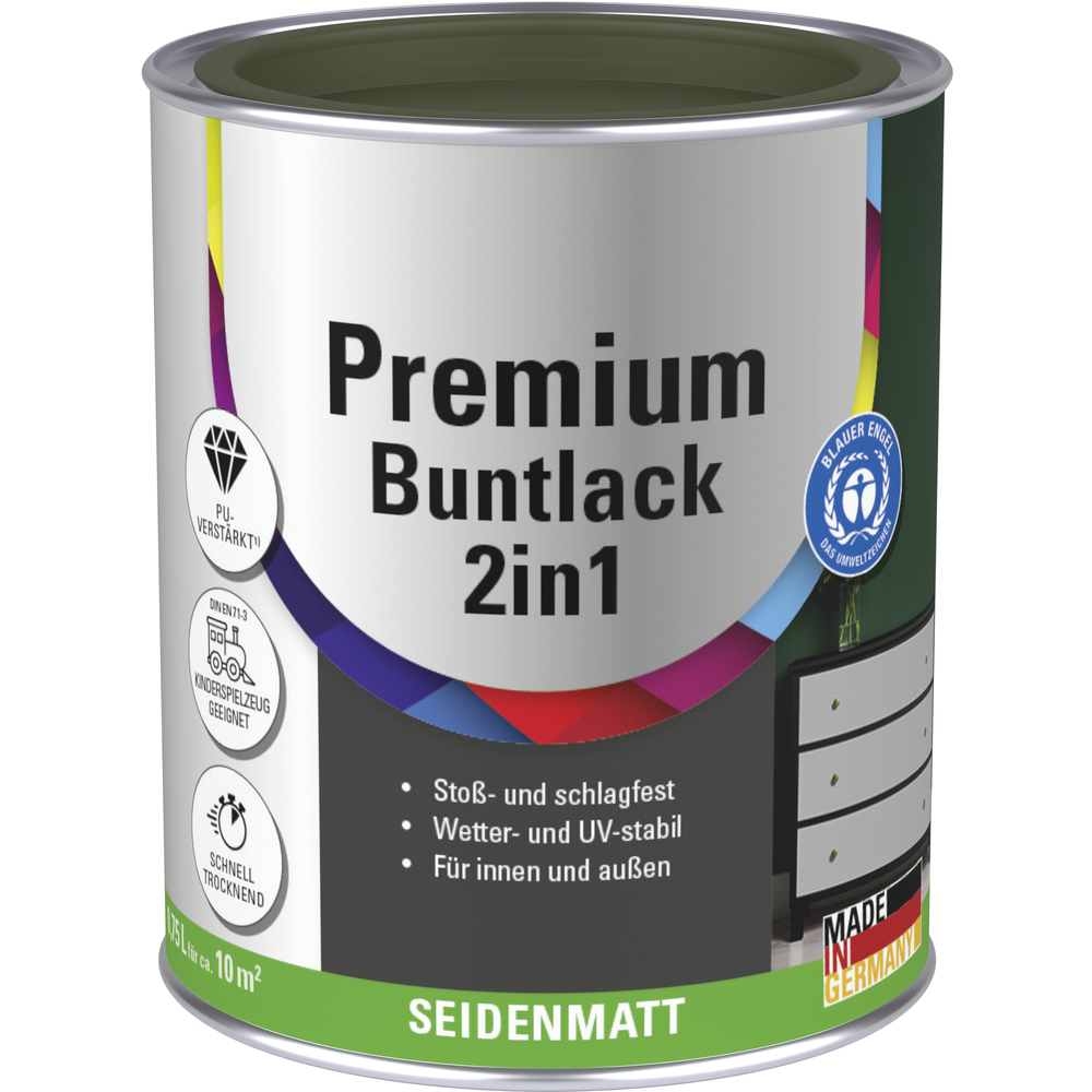 DECOPRO Premium 2in1 Buntlack olivegr&uuml;n, seidenmatt image number 0