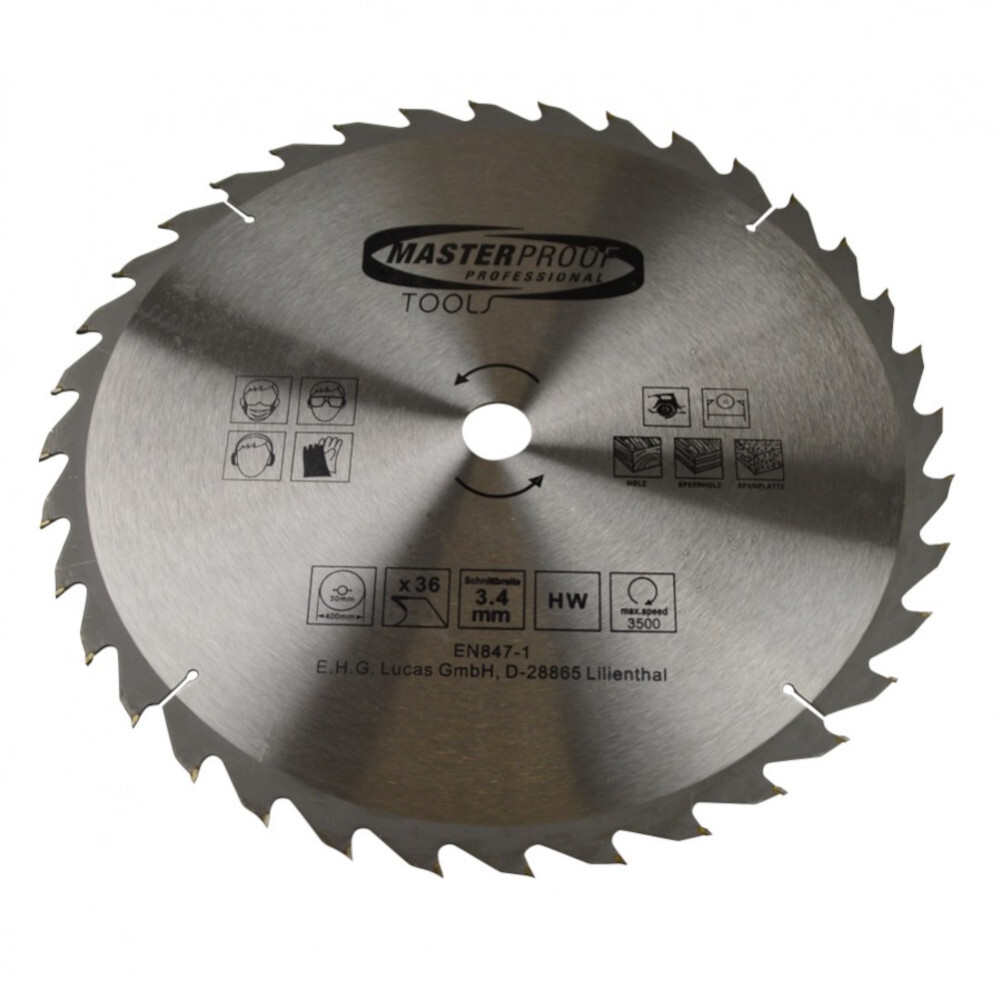 Kreissägeblatt Ø 400 mm mit 36 gehärteten Zähnen image number 0