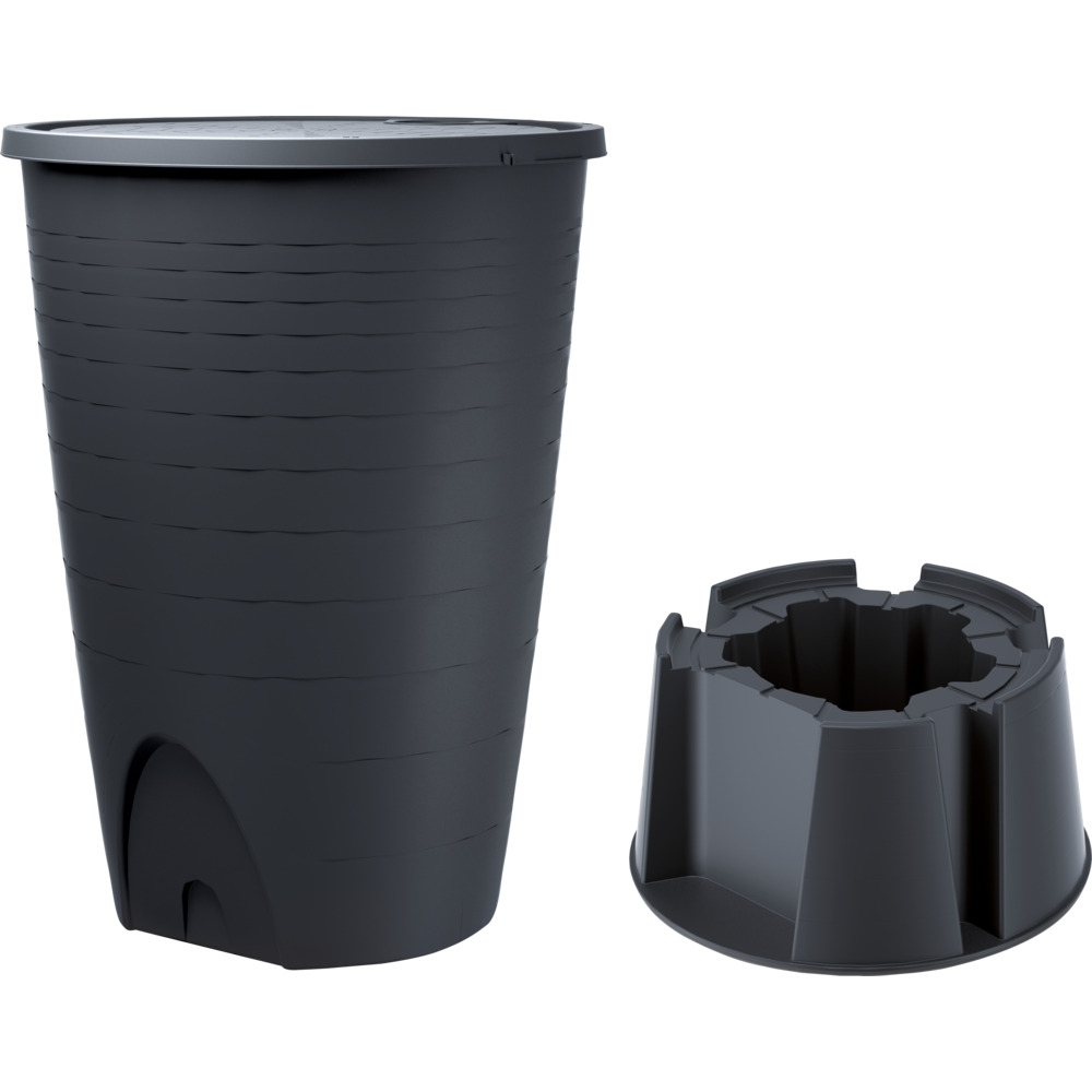 Prosperplast Regentonne Peruno Set 260 Liter Anthrazit image number 0