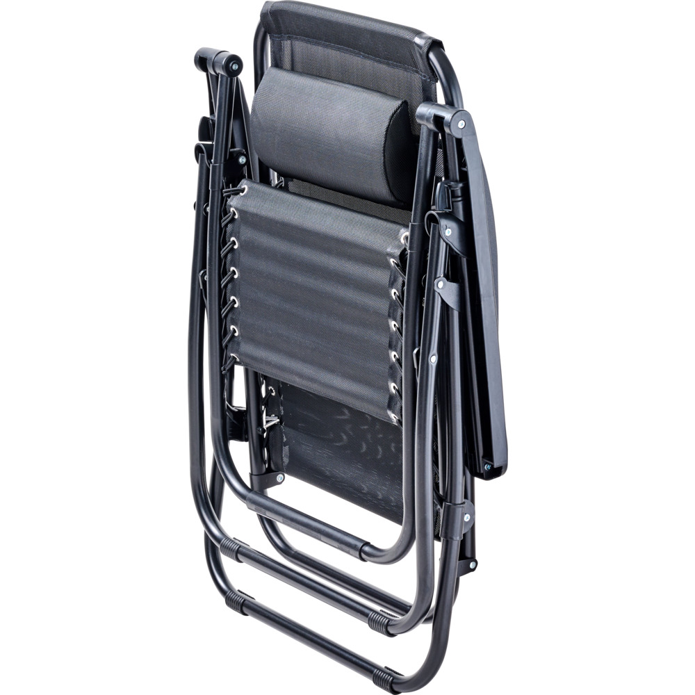 Gartenliege 2-in-1 inkl. Kopfkissen, schwarz image number 6