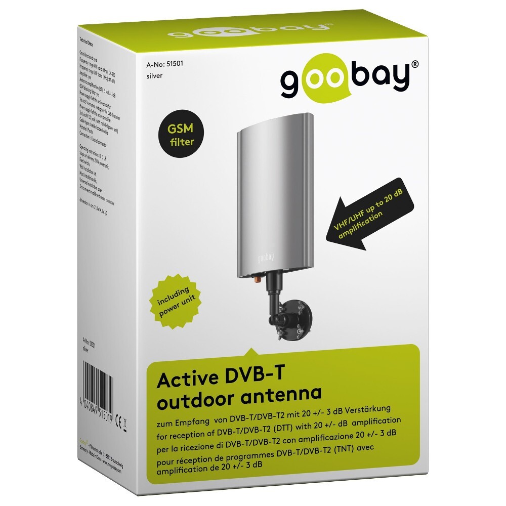 Aktive DVB-T2 Außenantenne mit LTE/4G Filter image number 2