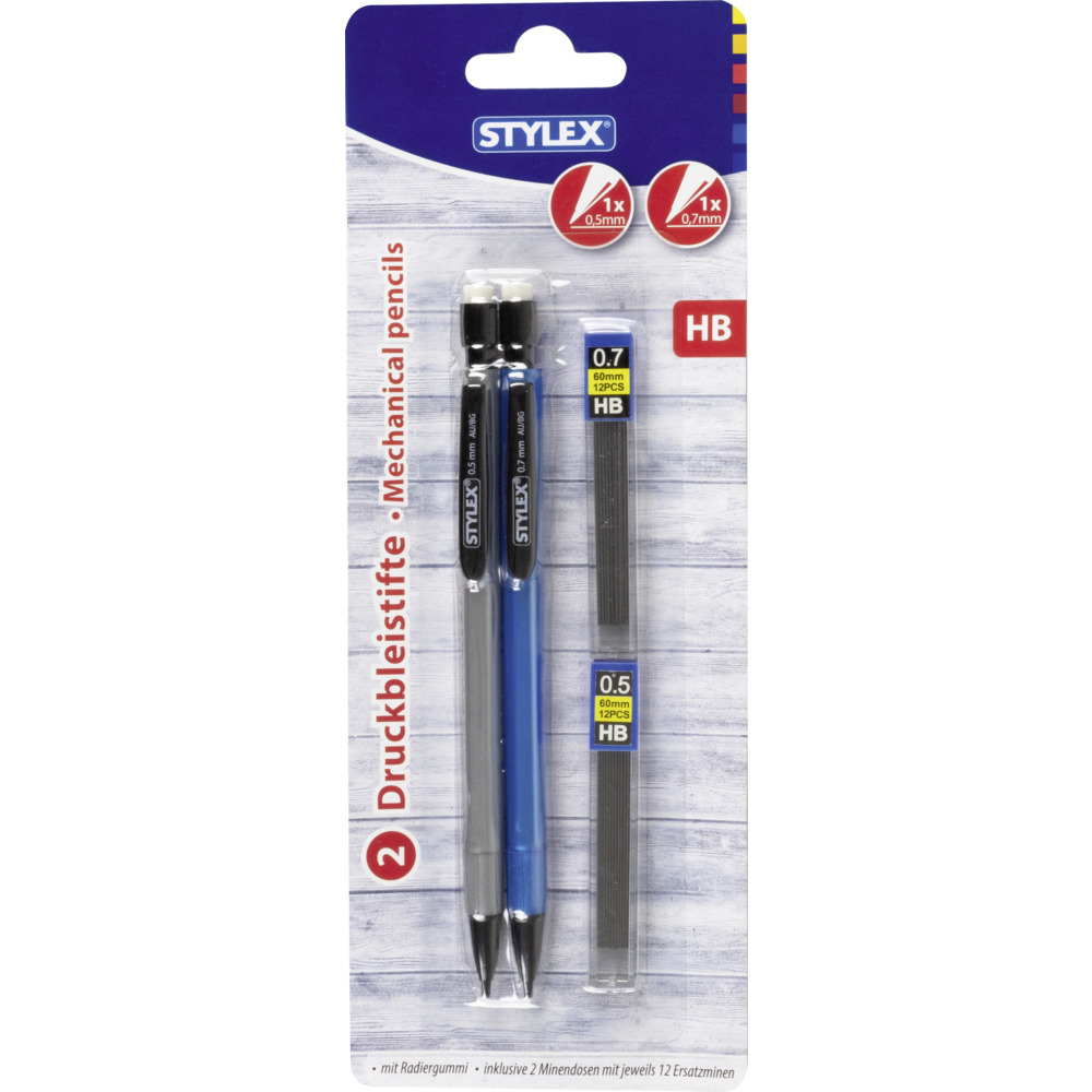 Druckbleistift  HB 0,5 mm 0,7 mm 2 Stück 