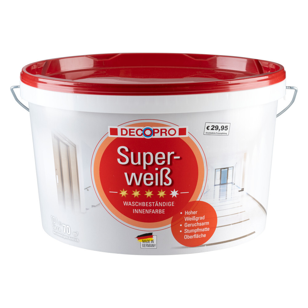 DECOPRO Superweiß 10 Liter matt hochdeckend
