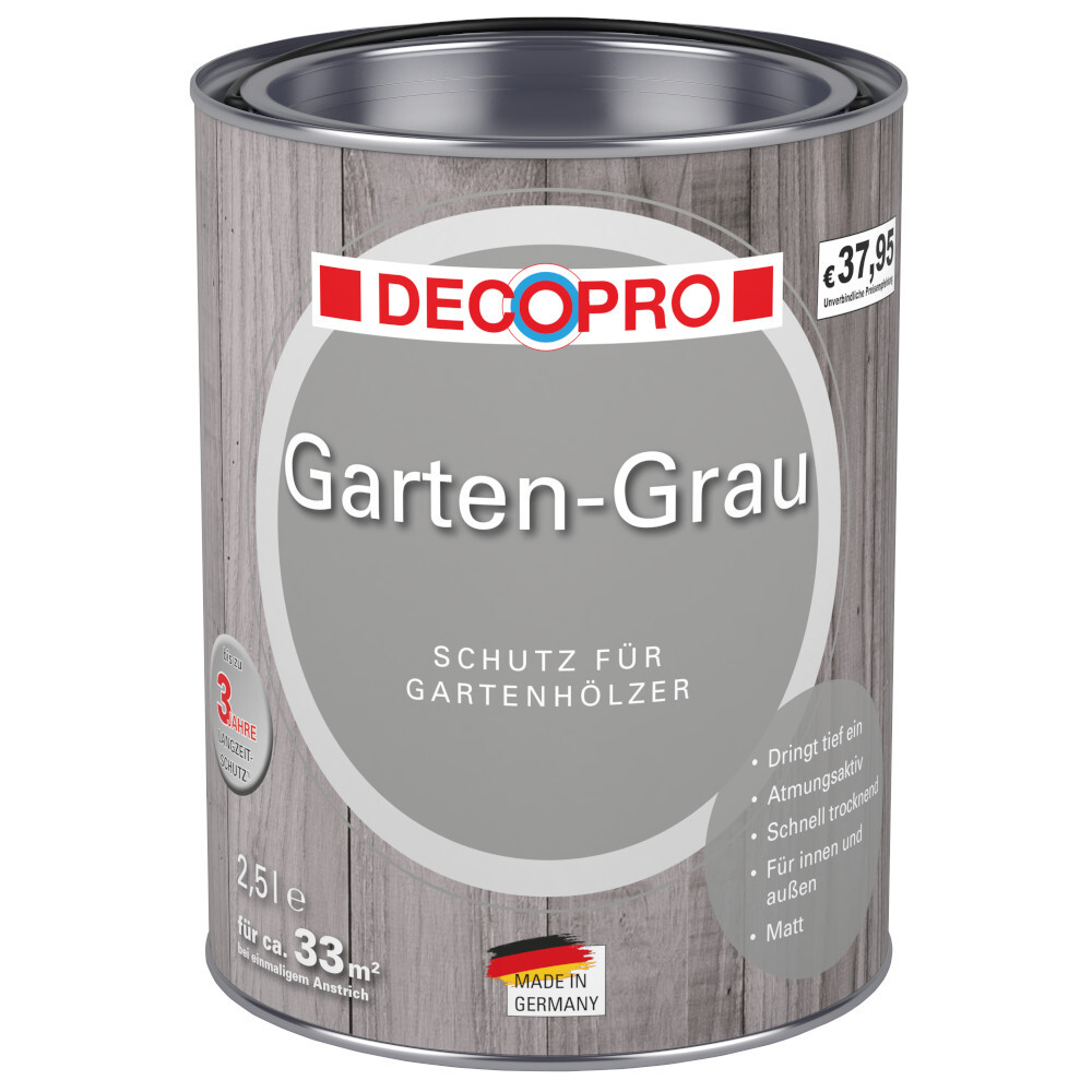 DECOPRO Garten-Grau 2,5 Liter in Grau, matt image number 0