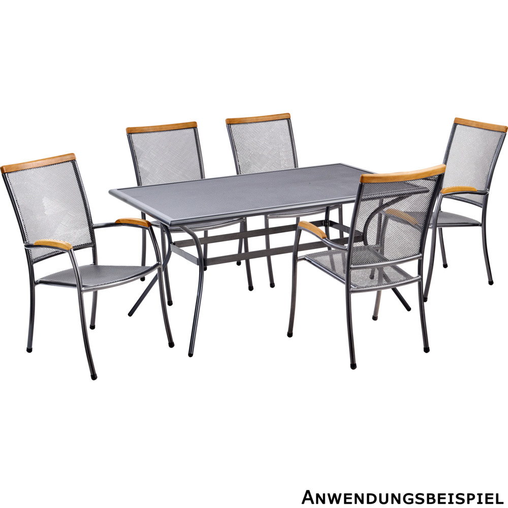 Gartentisch 150 x 90 x 72 cm Streckmetall anthrazit image number 1