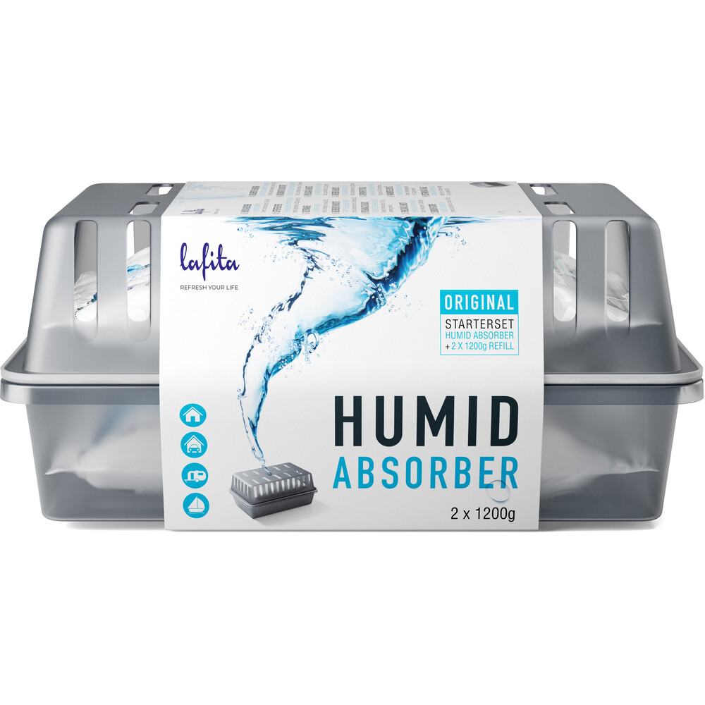 Luftentfeuchter Box mit 2 x 1.200 g Nachfüller