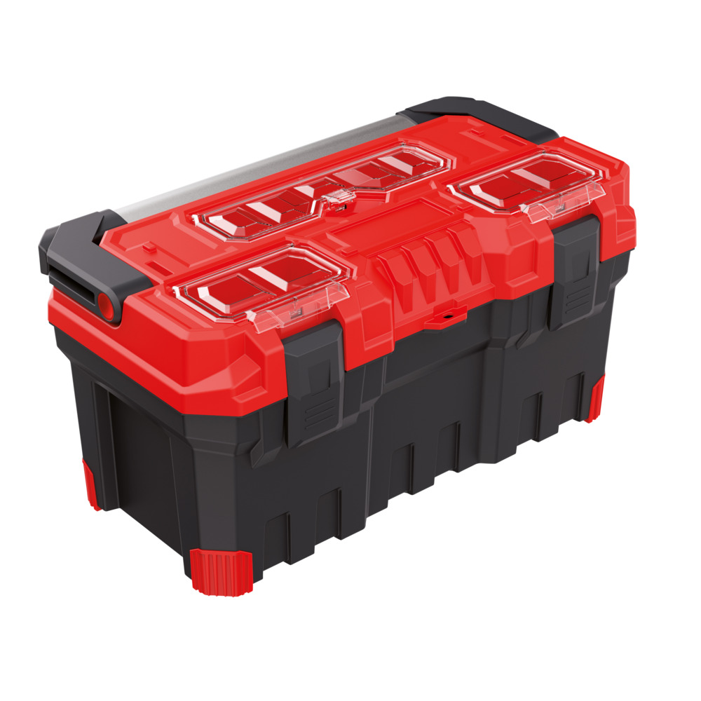 Werkzeugkoffer Titan Plus rot/schwarz aus Kunststoff von Prosperplast