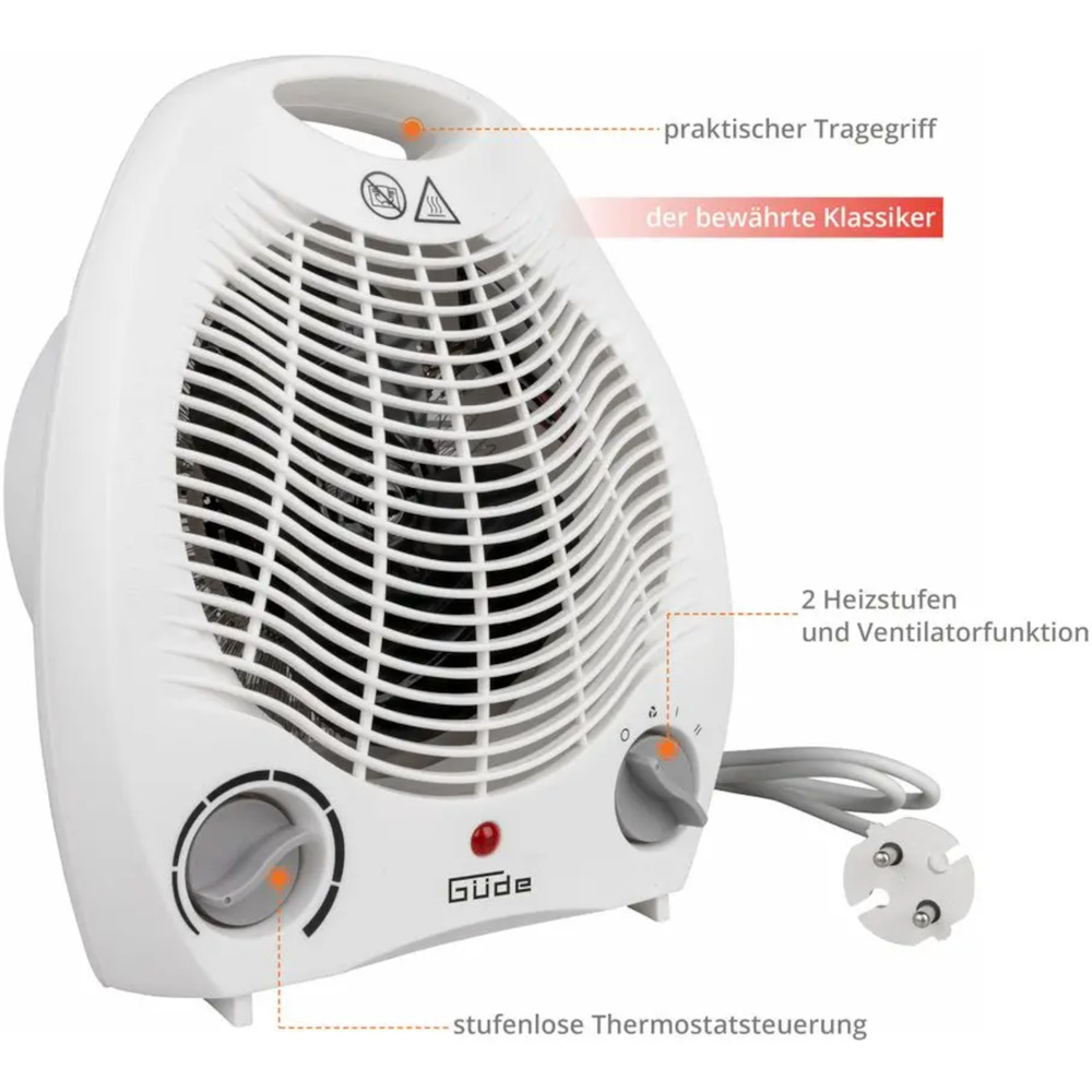Güde® Heizlüfter GH2000 elektrisch 2000 Watt image number 2