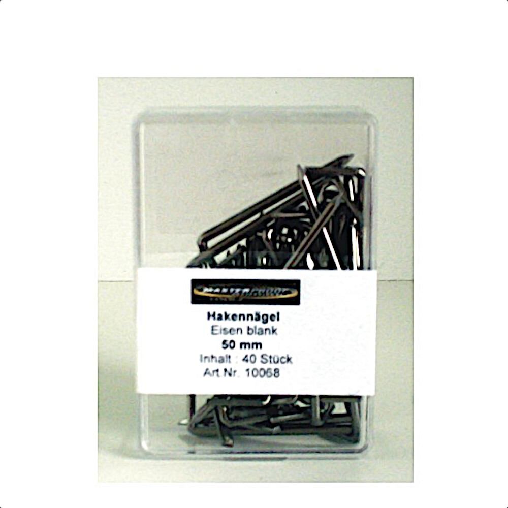 Hakennägel Eisen blank 50 mm 40 Stück