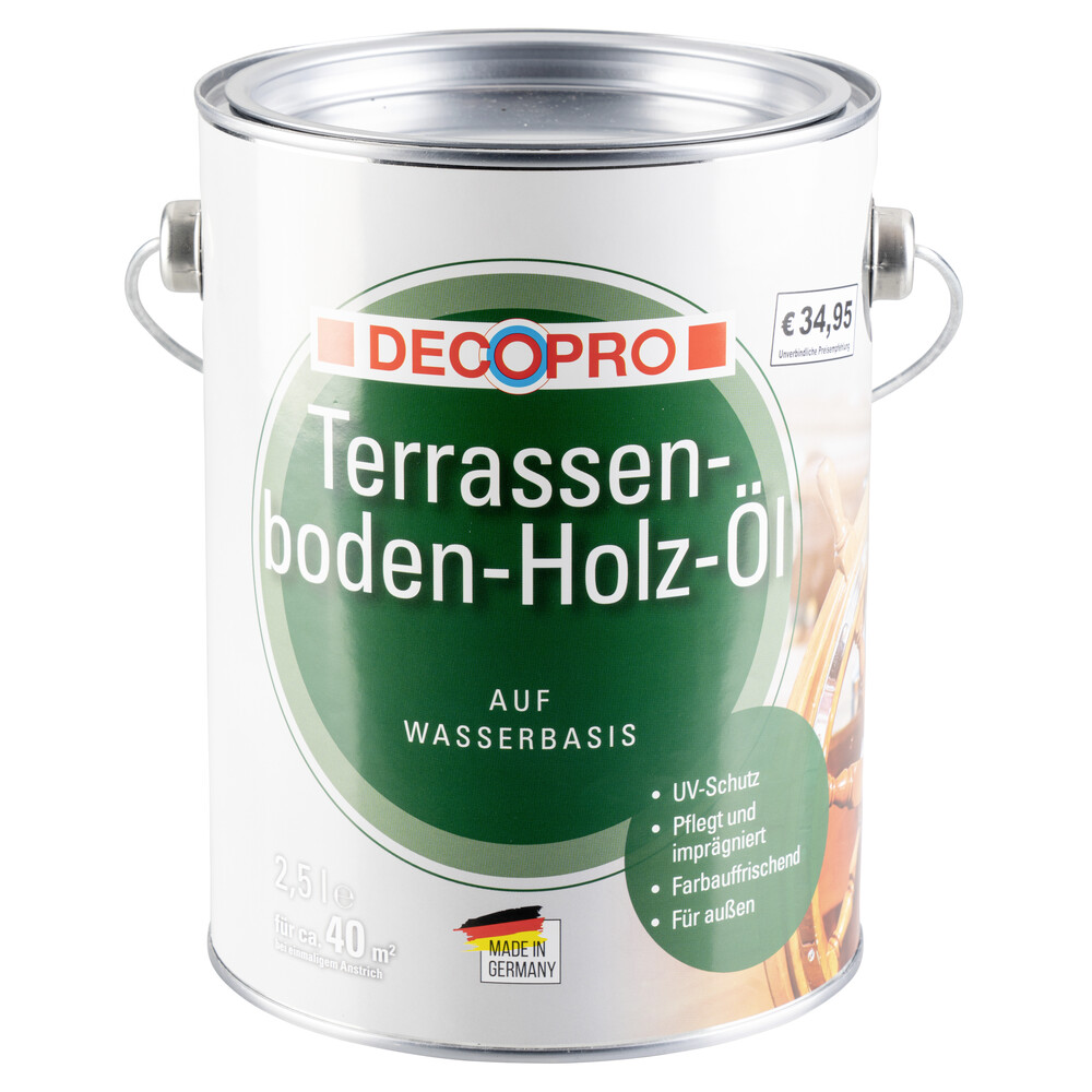 DECOPRO Terrassenboden-Holz-Öl 2,5 Liter, naturbraun