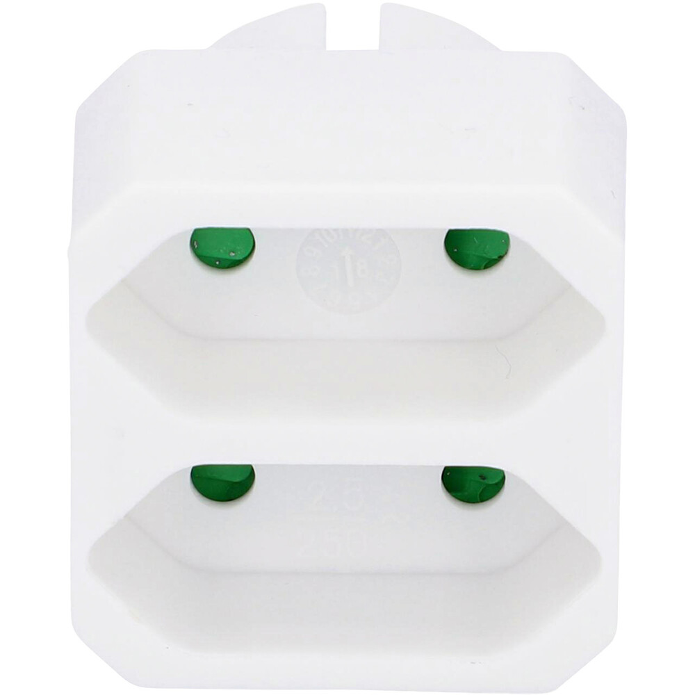 Steckdosenadapter mit zwei Eurostecker in weiß image number 0