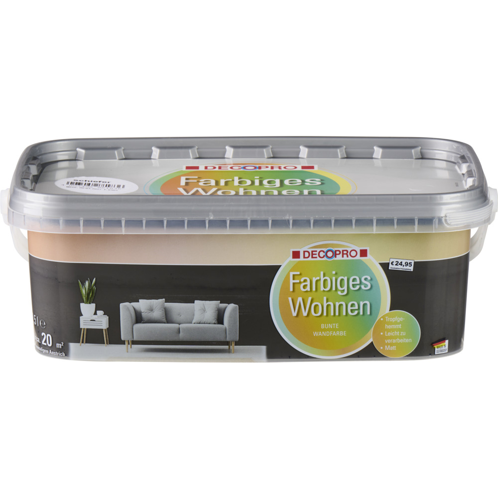 DECOPRO Wandfarbe 2,5 Liter schiefer matt image number 3