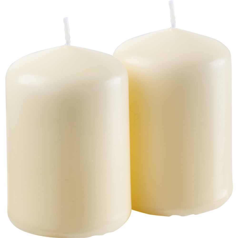 Stumpenkerze 2er-Set 80 x Ø 55 mm vanille
