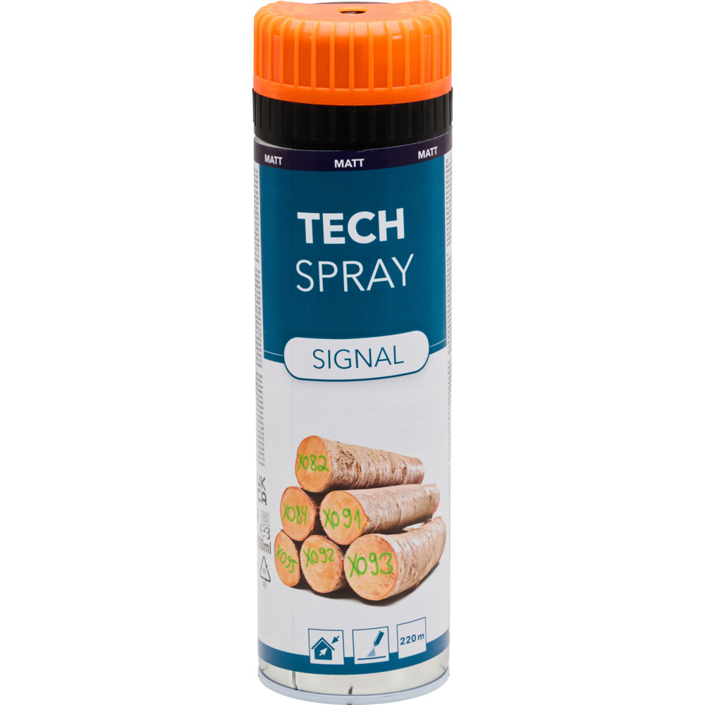 Tech Spray Signal matt, Markierspray 500 ml Orange image number 1