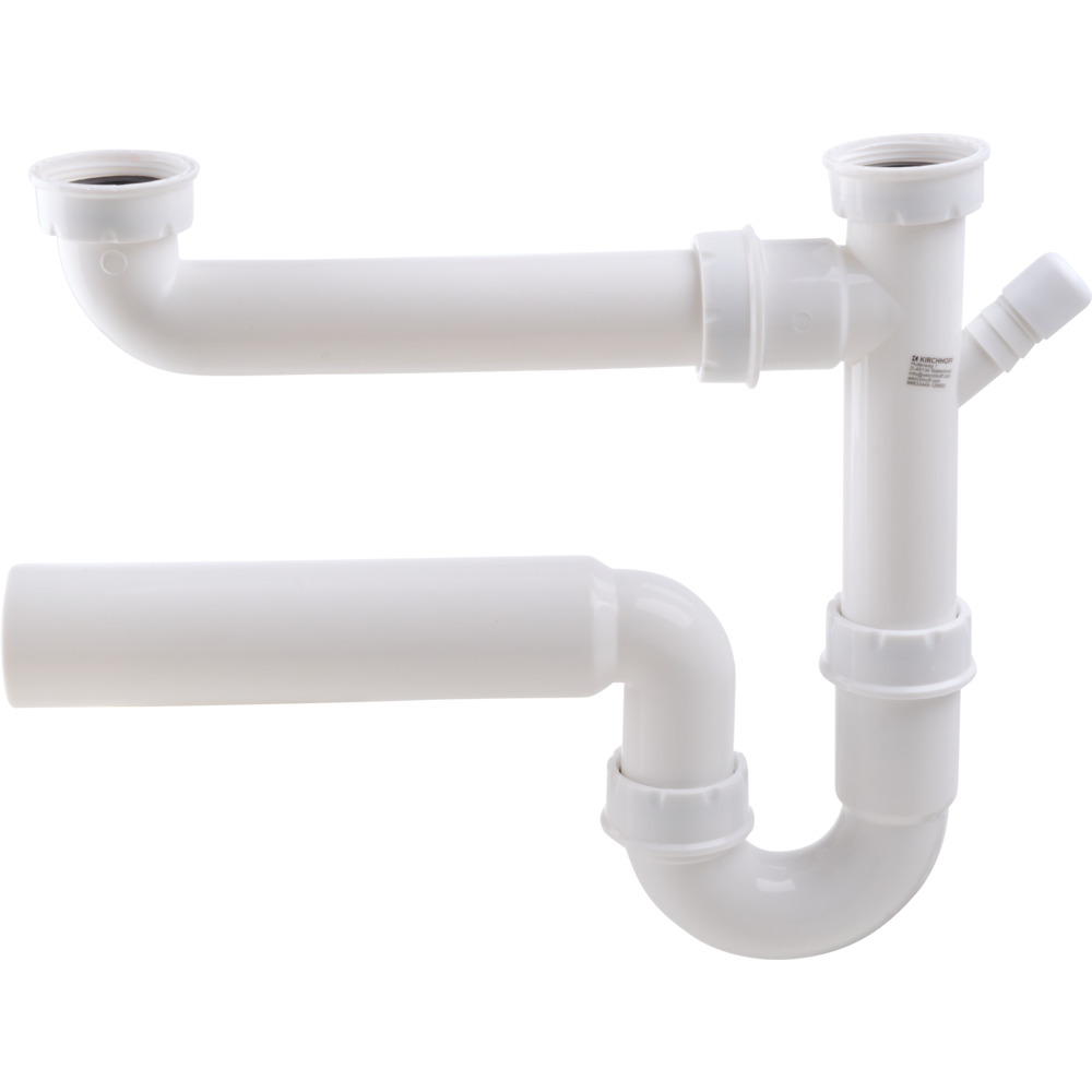 Röhren-Siphon 1½" mit 50 mm Ø und 1x Geräteanschluss ¾ Zoll