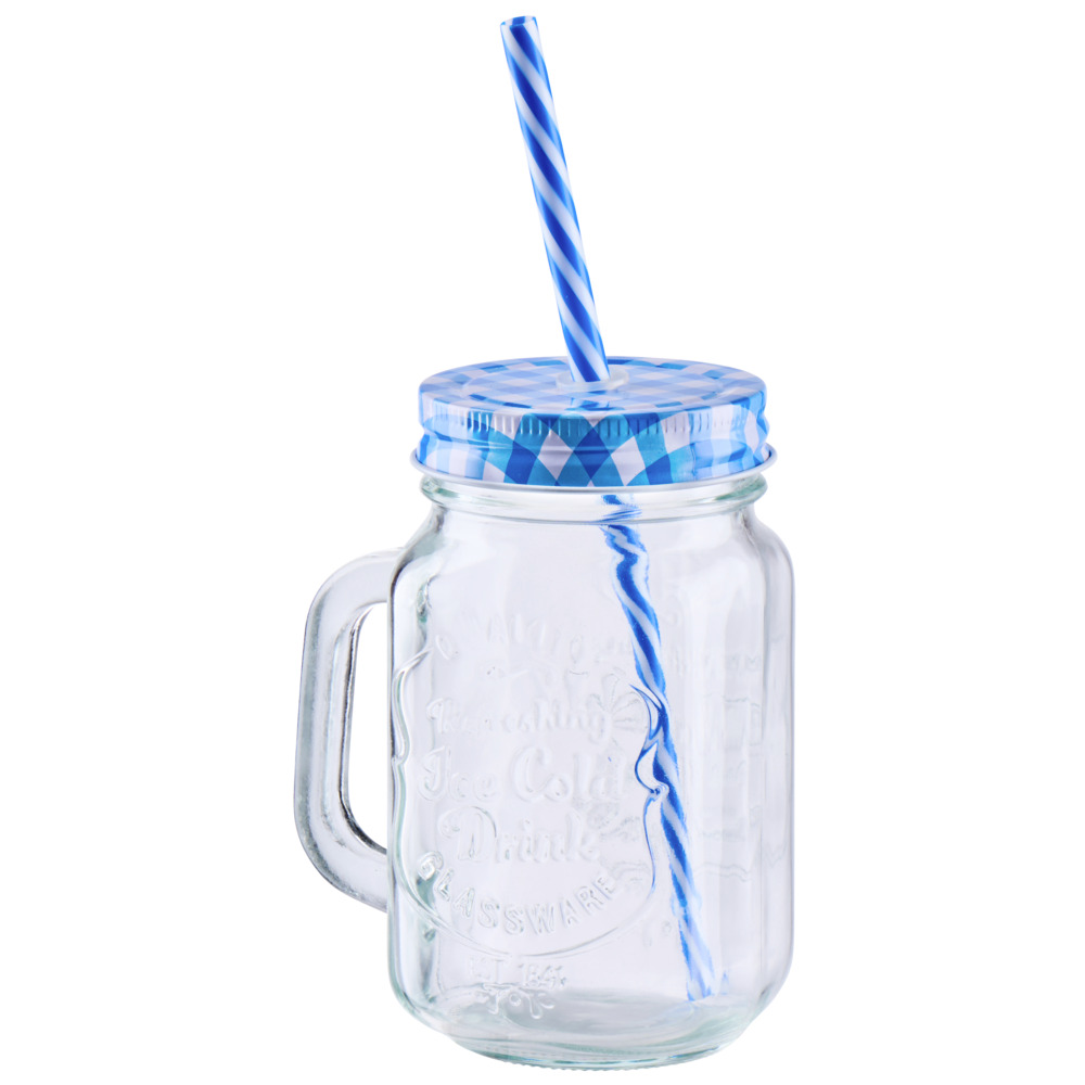Trinkglas mit Trinkhalm 370 ml - Farbauswahl image number 4