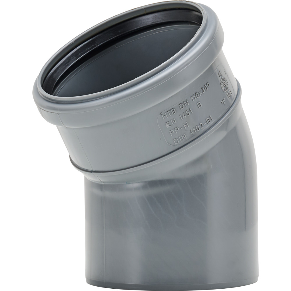 Marley HTB-Abwasserbogen DN 110 mit 30&deg; Winkel image number 1